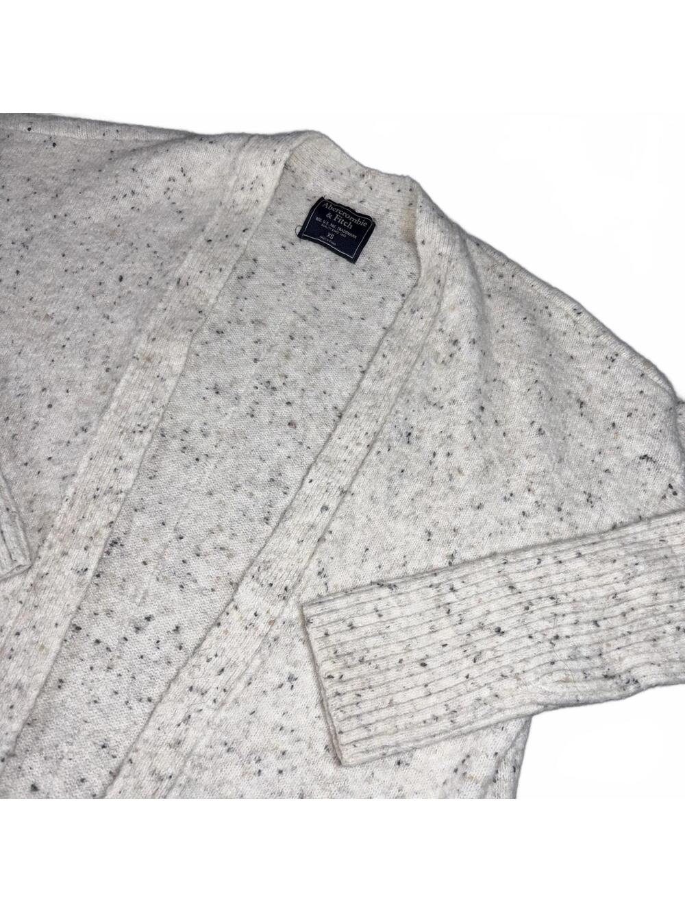 Abercrombie & Fitch Speckled Knit Woman’s XS Cardigan Sweater Open Front Stylish - Picture 3 of 9